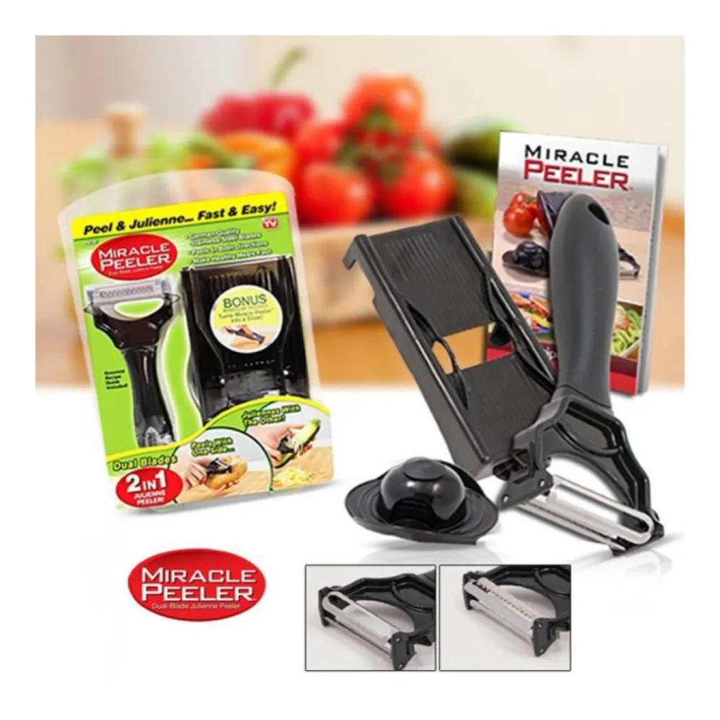 MIRACLE PEELER TAGLIA AFFETTA VERDURE JULIENNE E FRUTTA GRATTUGIA SBUCCIATORE