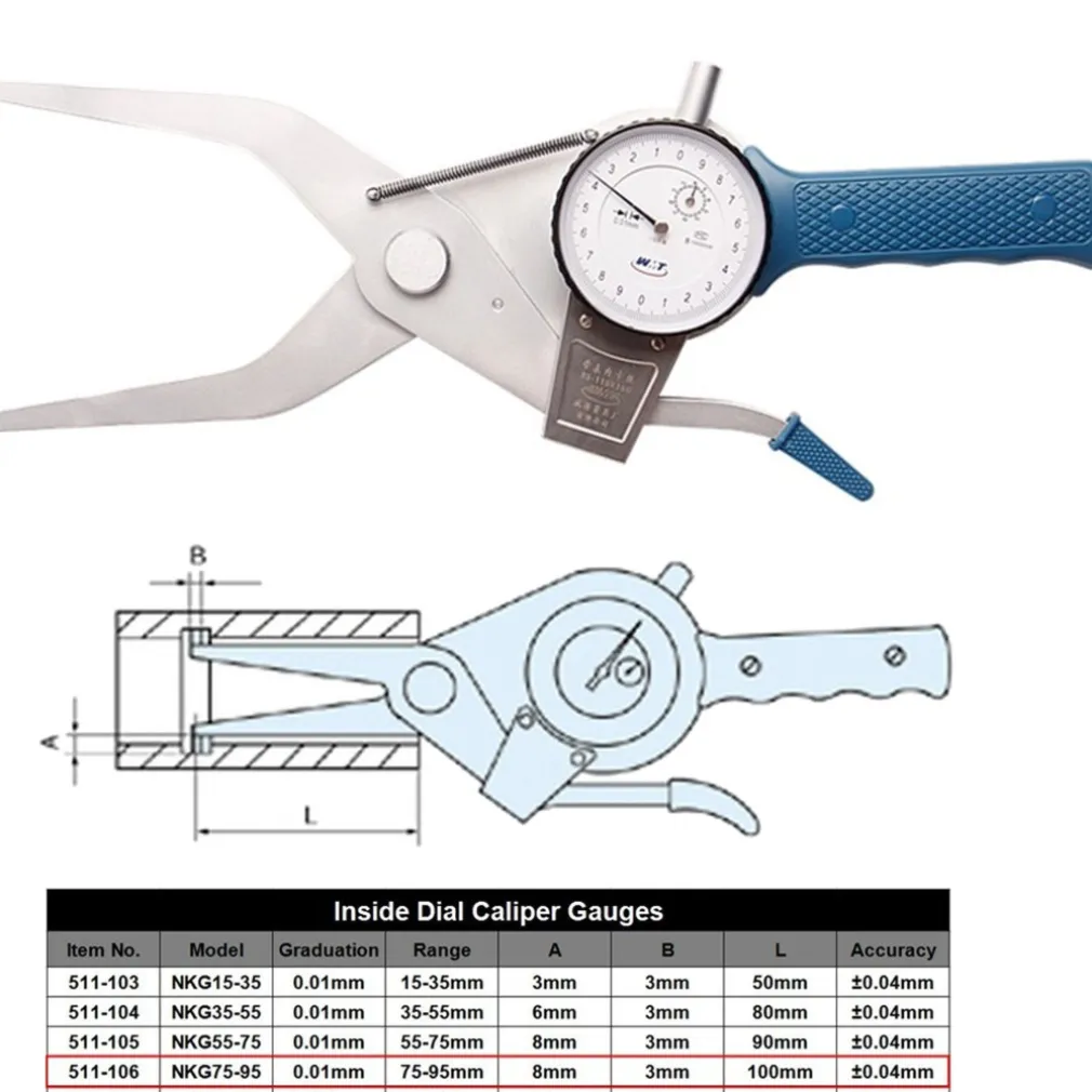 MISURATORE RAPIDO PER INTERNI SPESSIMETRO MICROMETRO 0-20mm 0.01mm 70mm