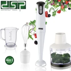 MIXER A IMMERSIONE 2 VELOCITà ROBOT DA CUCINA SBATTITORE MINI TRITATUTTO 300W