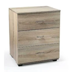 MOBILE CASSETTIERA GAIA LEGNO ROVERE 3 CASSETTI 50X40X64CM DESIGN MODERNO 769474