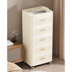 MOBILE CONTENITORE IN PLASTICA CON RUOTE 5 RIPIANI CASSETTI PER CAMERA SOGGIORNO INGRESSO