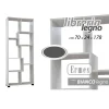 MOBILE MODERNO LIBRERIA SCAFFALE 8 SCOMPARTI IN LEGNO BIANCA 70X24X178CM 715648
