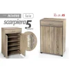MOBILE SCARPIERA ARMADIO 2 ANTE CASSETTO 5 RIPIANI ROVERE GAIA 95X63X33CM 770968