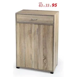 MOBILE SCARPIERA ARMADIO 2 ANTE CASSETTO 5 RIPIANI ROVERE GAIA 95X63X33CM 770968