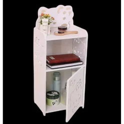 MOBILETTO DESIGN GATTO KITTY LEGNO COMODINO MODERNO PORTAOGGETTI SOGGIORNO CAMERA BAMBINI