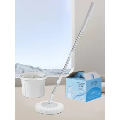 MOCIO CON SECCHIO AUTOPULENTE A SEPARAZIONE ACQUE MANICO ALLUNGABILE PULIZIA PAVIMENTI
