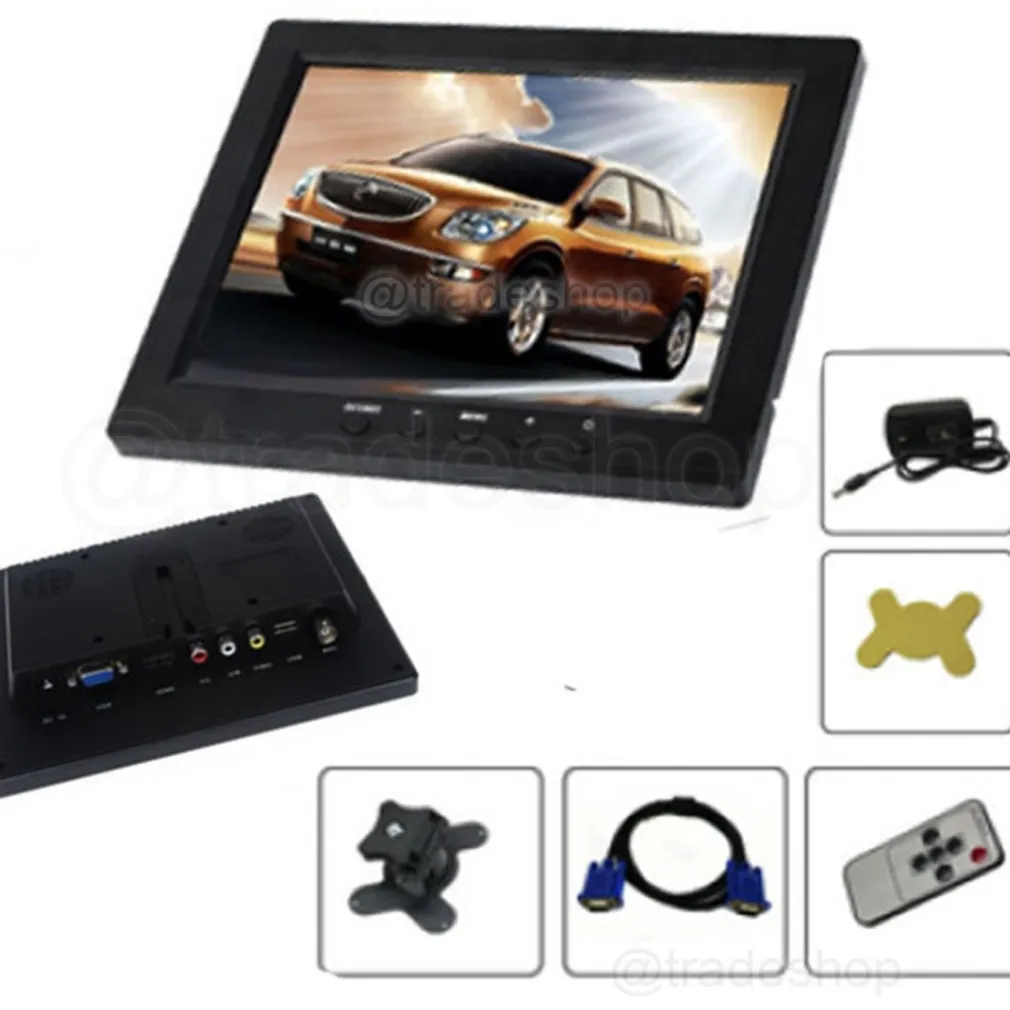 MONITOR 8” HDMI VGA PER AUTO CAMPER TELECOMANDO RETROMARCIA VIDEOSORVEGLIANZA
