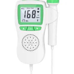 MONITOR CARDIACO MOVIMENTO FETALE DOPPLER GRAVIDANZA TASCABILE Q-C022 A BATTERIA