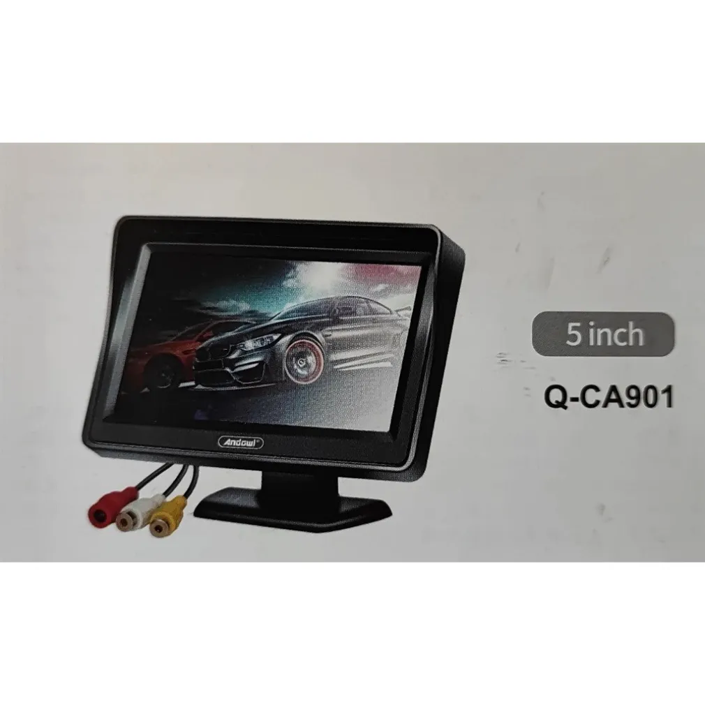 MONITOR PER AUTO SUV CAMIONCINO Q-CA901 DA 5" HD AV A COLORI TFT-LCD TELECAMERA