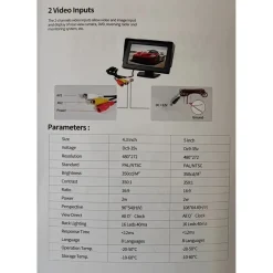 MONITOR PER AUTO SUV CAMIONCINO Q-CA901 DA 5