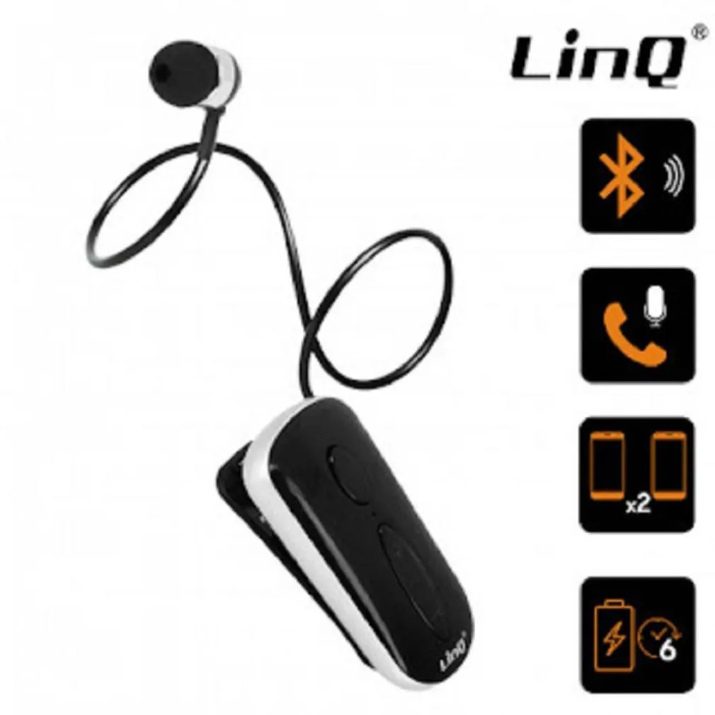 MONO AURICOLARE STEREO BLUETOOTH CON CLIP-ON RETRATTILE ASSOCIA 2 CELLULARI K36