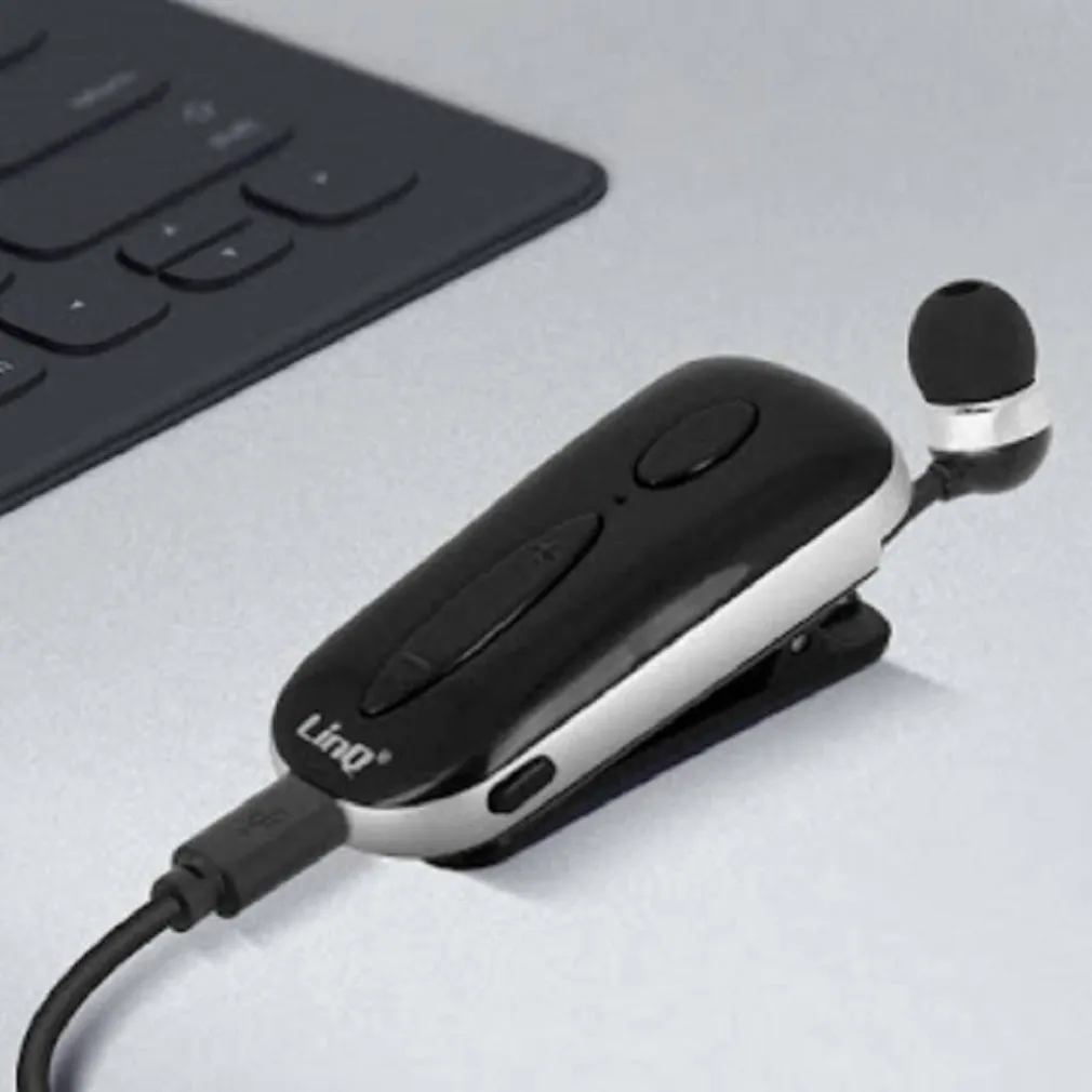 MONO AURICOLARE STEREO BLUETOOTH CON CLIP-ON RETRATTILE ASSOCIA 2 CELLULARI K36