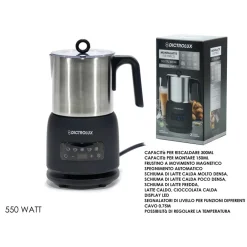 MONTALATTE MACCHINA PER LATTE CAPPUCCINO MONTA SCHIUMA ELETTRICO 550W DISPLAY LED