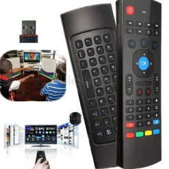 MOUSE E TASTIERA TELECOMANDO PER ANDROID TV BOX MX 3 U5E7 2.4GHZ SENZA FILI