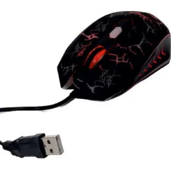 MOUSE GAMING DA GIOCO Q-T39 CABLATO USB LED 4200DPI AD ALTE PRESTAZIONI VELOCITÀ