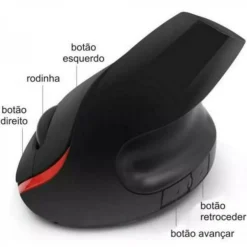 MOUSE VERTICALE WIRELESS ERGONOMICO POLSO GOMITO TENNISTA TUNNEL CARPALE 6 TASTI