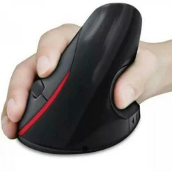 MOUSE VERTICALE WIRELESS ERGONOMICO POLSO GOMITO TENNISTA TUNNEL CARPALE 6 TASTI