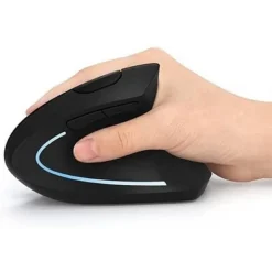 MOUSE VERTICALE WIRELESS 2.4GHZ ERGONOMICO CON 7 LUCI LED RGB SENZA FILI W9002