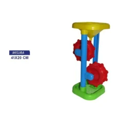MULINO MARE CON 2 RUOTE PALE SPIAGGIA GIOCO ESTATE GIOCATTOLO BAMBINI 41 X 20 CM