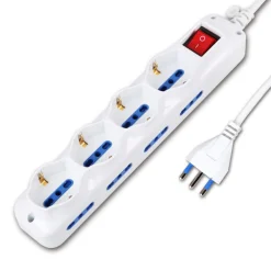 MULTIPRESA CIABATTA 12 POSTI CIABATTA PRESE BIPASSO 220V 4 SHUKO