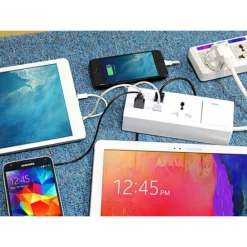 MULTIPRESA CIABATTA ELETTRICA CON 1 PRESE UNIVERSALI 4 USB CON INTERRUTTORE