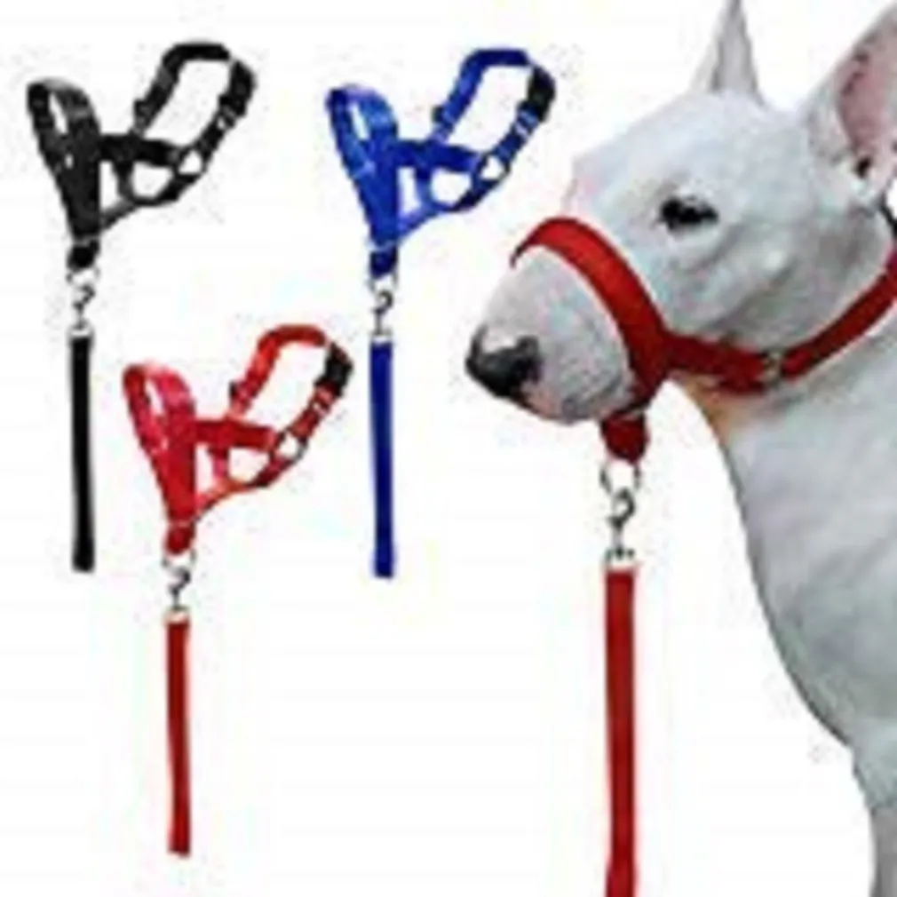 MUSERUOLA DA ADDESTRAMENTO CANE NYLON COLLARE CINTURA REGOLABILE TAGLIA S M L RESISTENTE