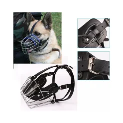 MUSERUOLA TAGLIA S/M METALLO CANE REGOLABILE TOELETTATURA ANTIABBAIO SICUREZZA