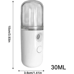 NANO SPRAY IDRATANTE UMIDIFICATORE FACCIALE VAPORIZZATORE VISO TASCA VIAGGIO CORDLESS