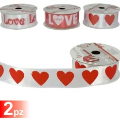 Nastro decorativo in raso per San Valentino 2 Pezzi Confezione regalo cuore