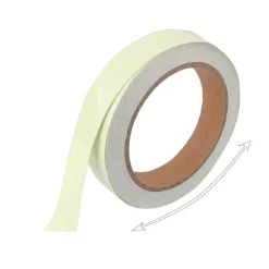 NASTRO LUMINOSO ADESIVO FLUORESCENTE SICUREZZA IMPERMEABILE LUCE VERDE 3MT X 3CM