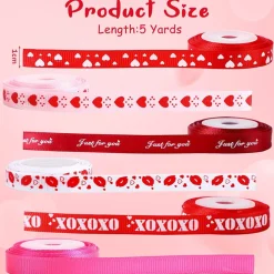 NASTRO SAN VALENTINO ASS. 1x270 CM 2 PEZZI MATRIMONIO ANNIVERSARIO DECORAZIONI REGALO