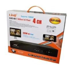 NVR 4CH CANALI REGISTRATORE REC&LIVE FULL HD 1080P WIFI H.264 H.265 P2P NVR-6604