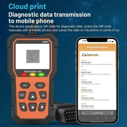 OBD2 DIAGNOSI AUTO ITALIANO LETTORE CANCELLAZIONE CODICI ERRORE SPIA MOTORE V521