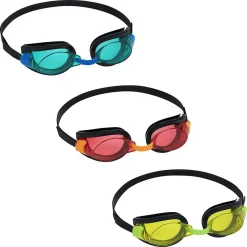 OCCHIALINI DA NUOTO PER BAMBINI FOCUS SILICONE PISCINA 7-14 ANNI 3 COLORI 21005