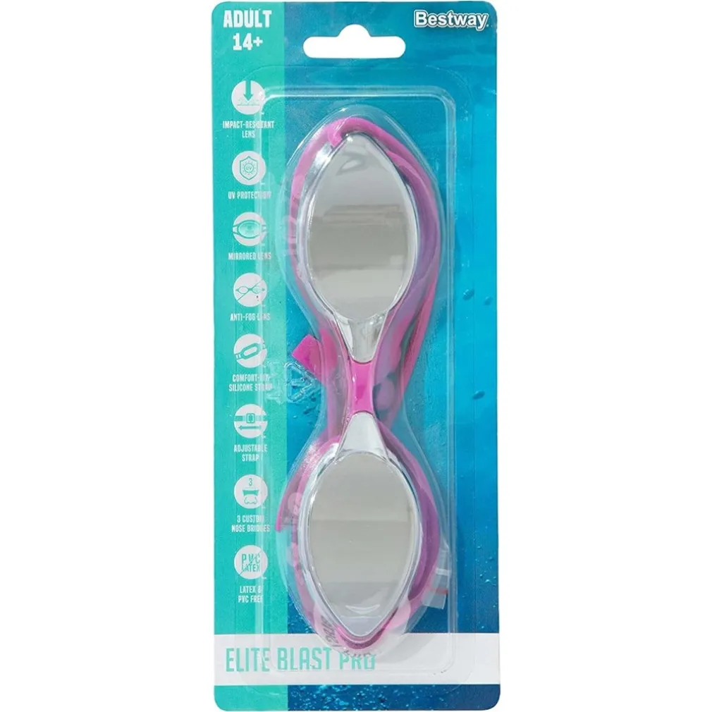 OCCHIALINI DA NUOTO PISCINA A SPECCHIO PROTEZIONE UV OCEAN SWELL 14+ ANNI 3 COLORI 21066