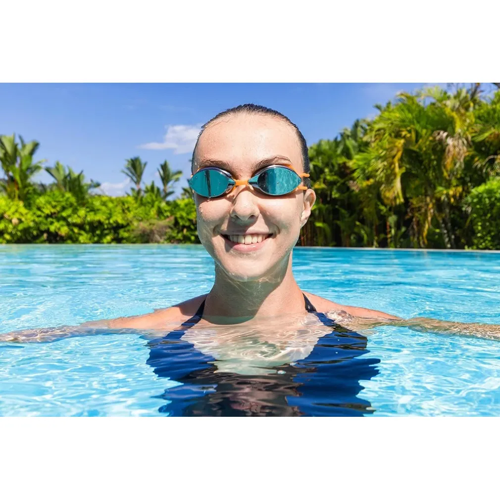 OCCHIALINI DA NUOTO PISCINA A SPECCHIO PROTEZIONE UV OCEAN SWELL 14+ ANNI 3 COLORI 21066
