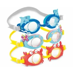OCCHIALINI DA NUOTO PISCINA FUN BIMBO 3-8 ANNI ANIMALI MODELLO ASSORTITO 55610