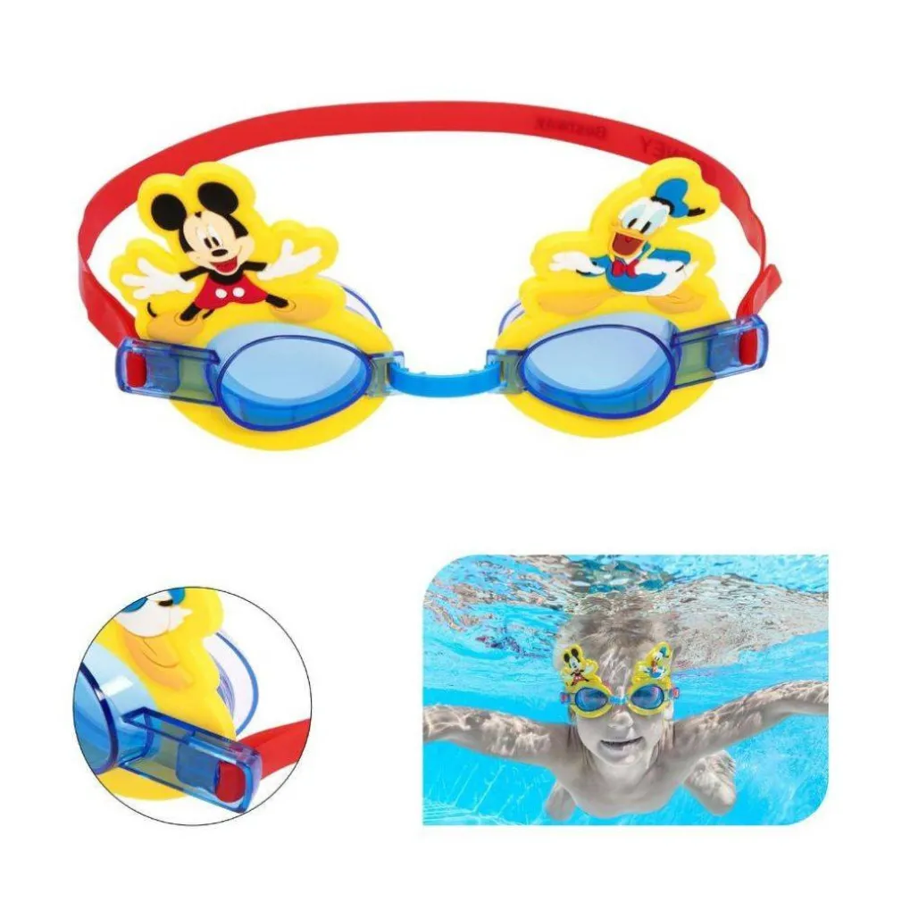 OCCHIALINI DISNEY TOPOLINO E PAPERINO PER BAMBINI NUOTO PISCINA MARE ESTATE