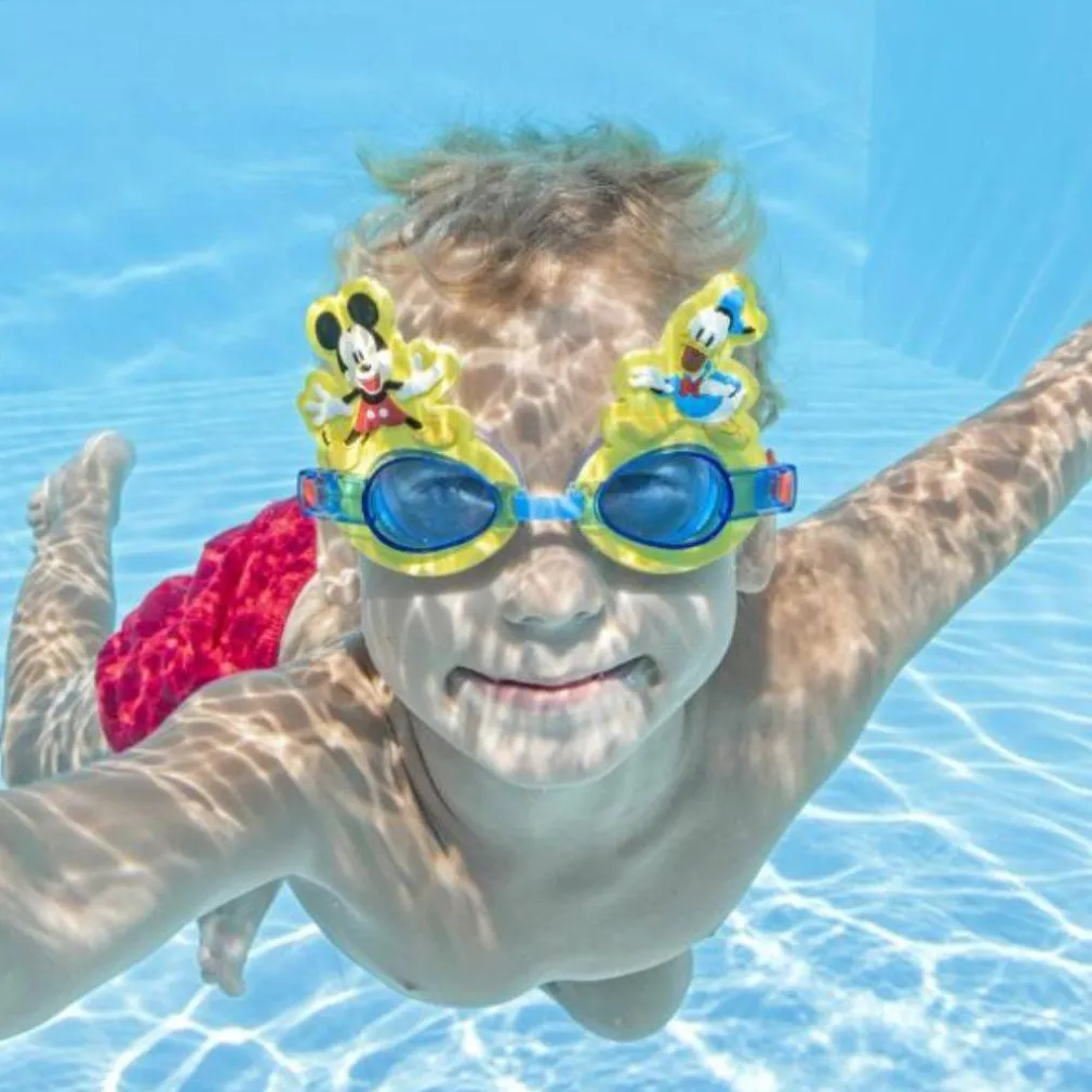 OCCHIALINI DISNEY TOPOLINO E PAPERINO PER BAMBINI NUOTO PISCINA MARE ESTATE