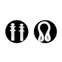 OCCHIALINI NUOTO CON TAPPI PER NASO ORECCHIE REGOLABILI ANTIAPPANNAMENTO 5 COLORI 605422