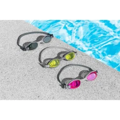 OCCHIALINI NUOTO PISCINA ACTIWEAR 14+ ANNI IN SILICONE 3 COLORI ASSORTITI 21051