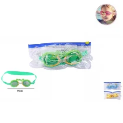 OCCHIALINI NUOTO PISCINA MARE COLORATI CON ANIMALI BAMBINI REGOLABILI 14CM 71556