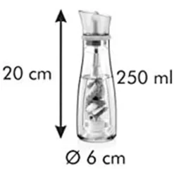 OLIERA CON INFUSORE IN VETRO VERDE CAPACITÀ DA 250 ML PER CONDIRE ALIMENTI CUCINA