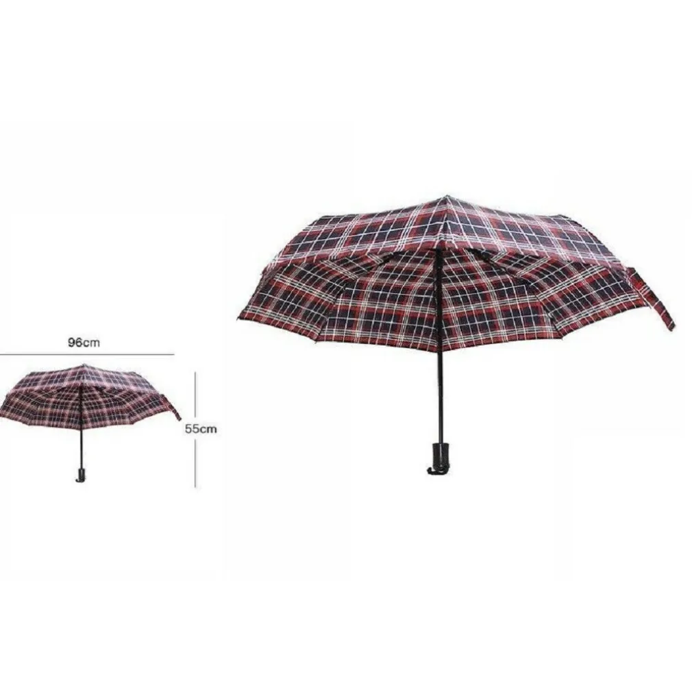OMBRELLO OMBRELLINO QUADRONI CON MANICO ELEGANTE TASCABILI UNISEX DA BORSA