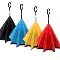 OMBRELLO REVERSIBILE APERTURA AL CONTRARIO AUTO ROVESCIATO ANTI PIOGGIA MODA