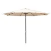 OMBRELLONE DA GIARDINO GAZEBO OMBRELLO PARASOLE 236XØ270CM BEIGE CON MANOVELLA 206424