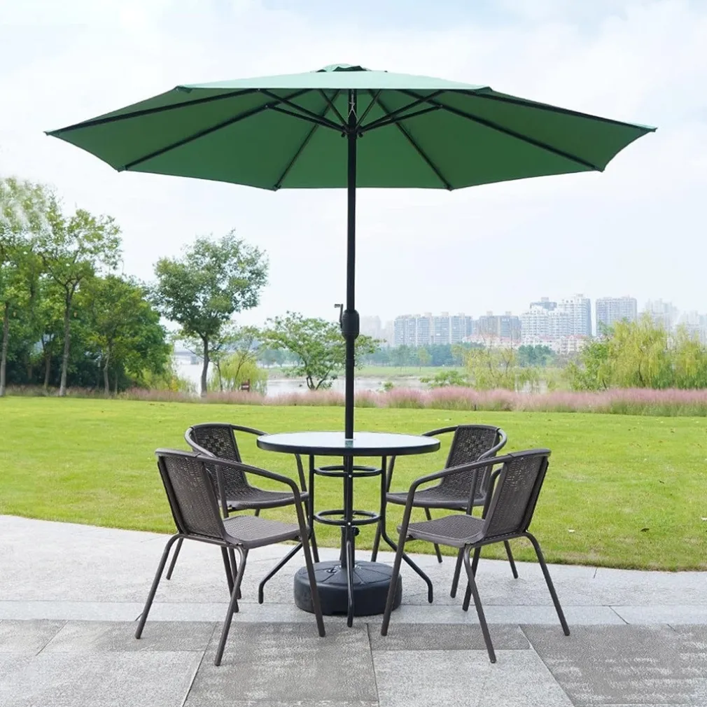 OMBRELLONE DA GIARDINO GAZEBO IN ALLUMINIO OMBRELLO PARASOLE 247XØ300CM VERDE 206420