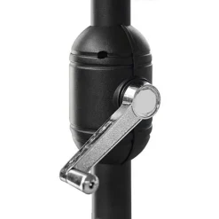 OMBRELLONE DA GIARDINO GRIGIO PALO CENTRALE ESAGONALE PARASOLE BALCONE Ø300CM 206422