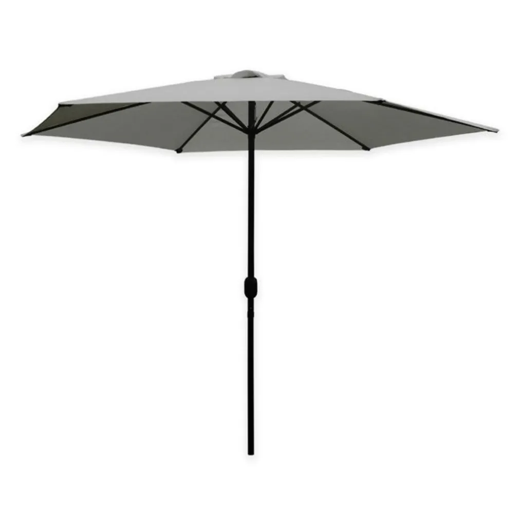 OMBRELLONE DA GIARDINO PARASOLE PISCINA TERRAZZA Ø270X220CM GRIGIO MANOVELLA 017059