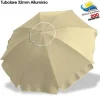 OMBRELLONE DA SPIAGGIA ALLUMINIO 2 METRI CON SNODO TESSUTO POLYESTERE PALO 32 MM